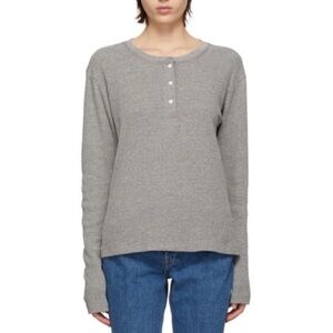 RE/DONE Grey Hanes Edition Thermal Henley